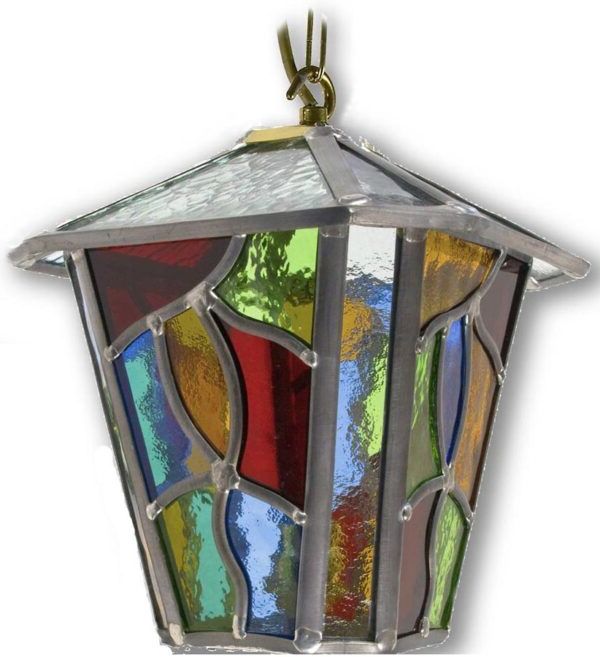 Well Known Powell Beveled Glass Outdoor Wall Lanterns Pertaining To Chepstow Handmade Multi Coloured Leaded Glass Outdoor Wall (View 14 of 20)