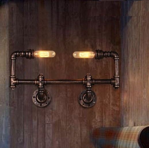 Well Liked Cano Wall Lanterns With Regard To Loft Style Industrial Water Pipe Lamp Vintage Wall Light (View 18 of 20)