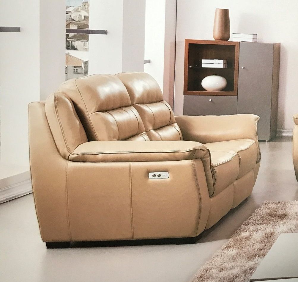 Well Liked Lago Tan Italian Leather Power Reclining Loveseat – Usa Pertaining To Nolan Leather Power Reclining Sofas (View 8 of 20)