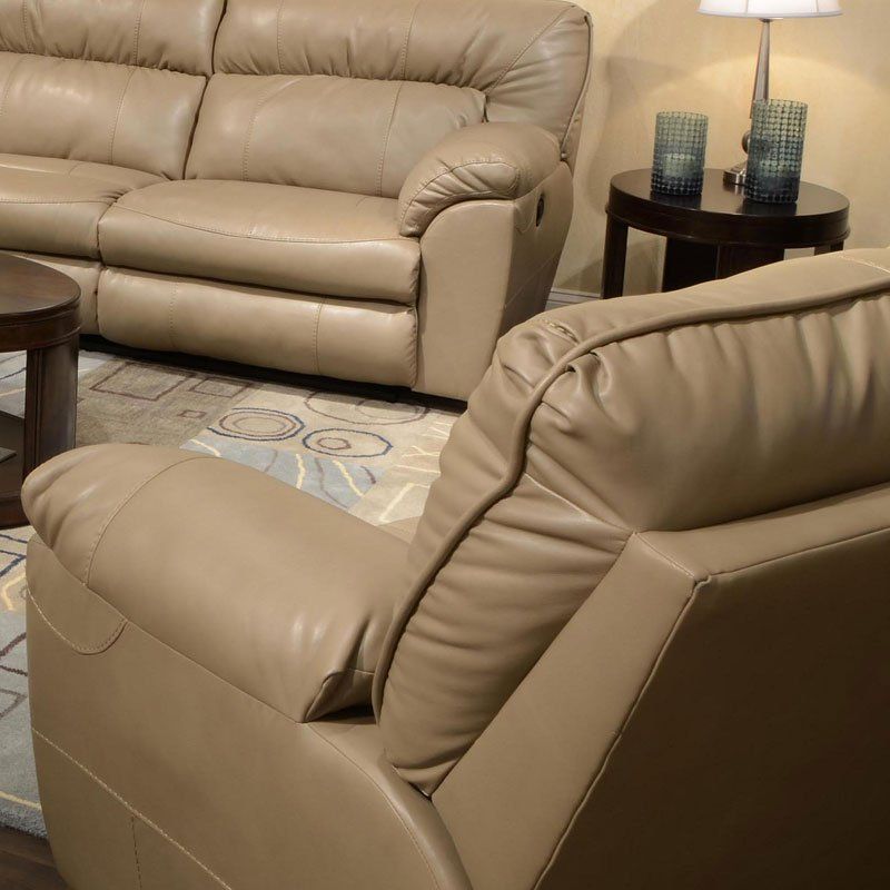 Well Liked Nolan Leather Power Reclining Sofas Pertaining To Nolan Power Extra Wide Cuddler Recliner (putty) Catnapper (View 9 of 20)
