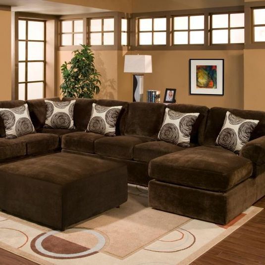 Widely Used Bradley Sectional Sofa Displaying Photos Of Comfortable For 2pc Luxurious And Plush Corduroy Sectional Sofas Brown (View 14 of 20)