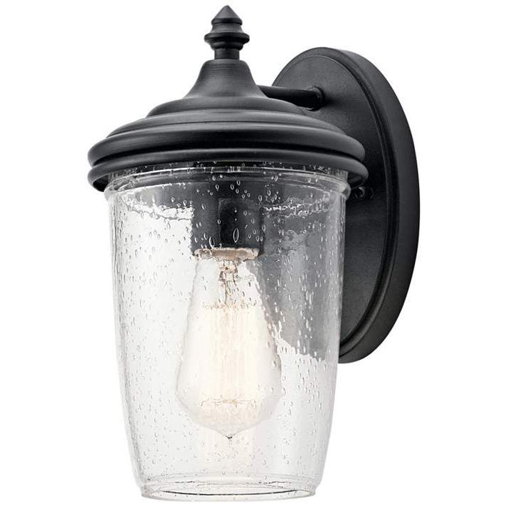 Widely Used Sheard Textured Black 2 – Bulb Wall Lanterns Intended For Kichler Yorke 10 1/2" High Textured Black Outdoor Wall (View 14 of 20)
