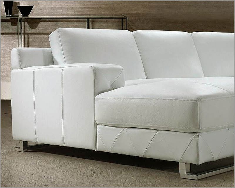 Widely Used White Leather Sectional Sofa Set 44l0680 In Sectional Sofas In White (View 13 of 20)