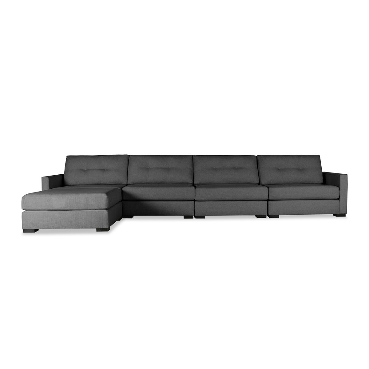 Wilton Fabric Sectional Sofas In 2019 Wilton Buttoned Modular Right Chaise Sectional (View 6 of 20)