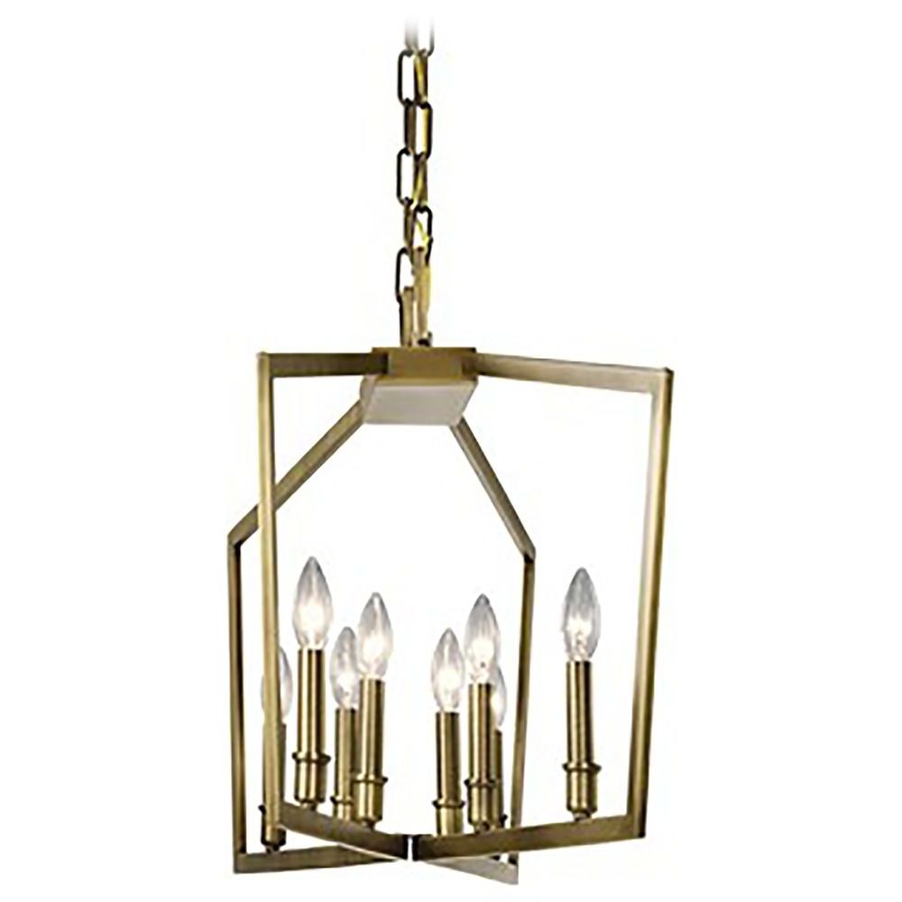 2019 Abbotswell 8 Light Natural Brass Chandelier With Exposed Inside Natural Brass 19 Inch Eight Light Chandeliers (View 2 of 20)