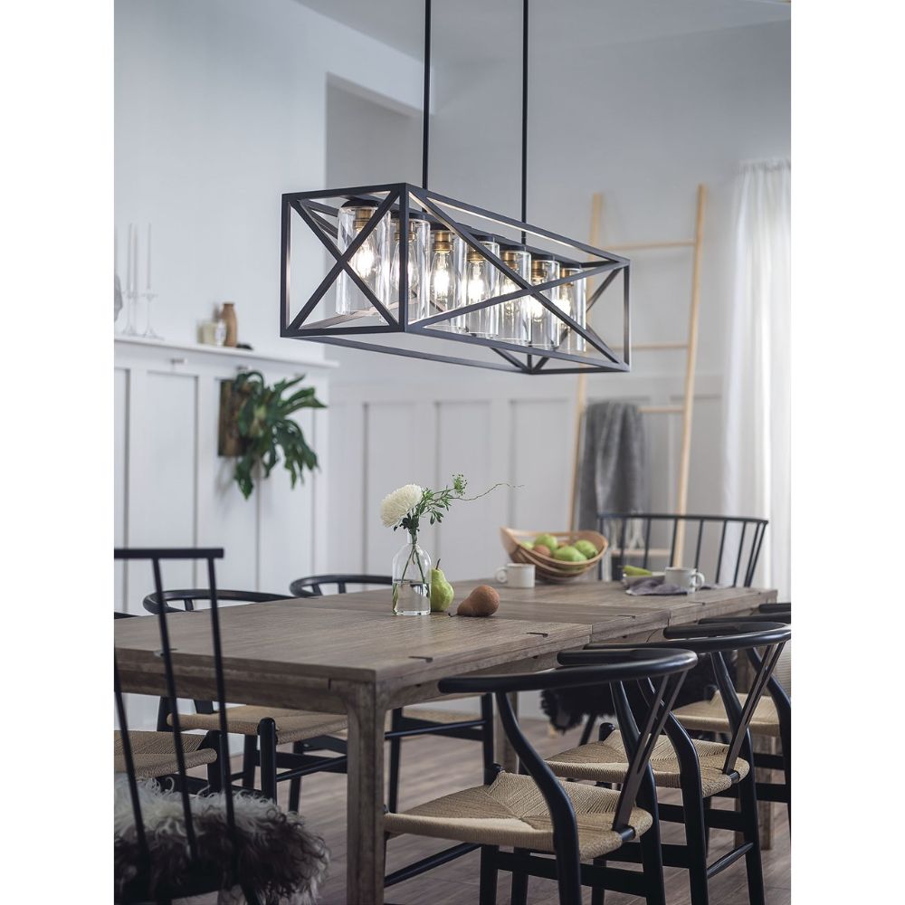 2019 Moorgate™ 5 Light Linear Chandelier Black (View 17 of 20)