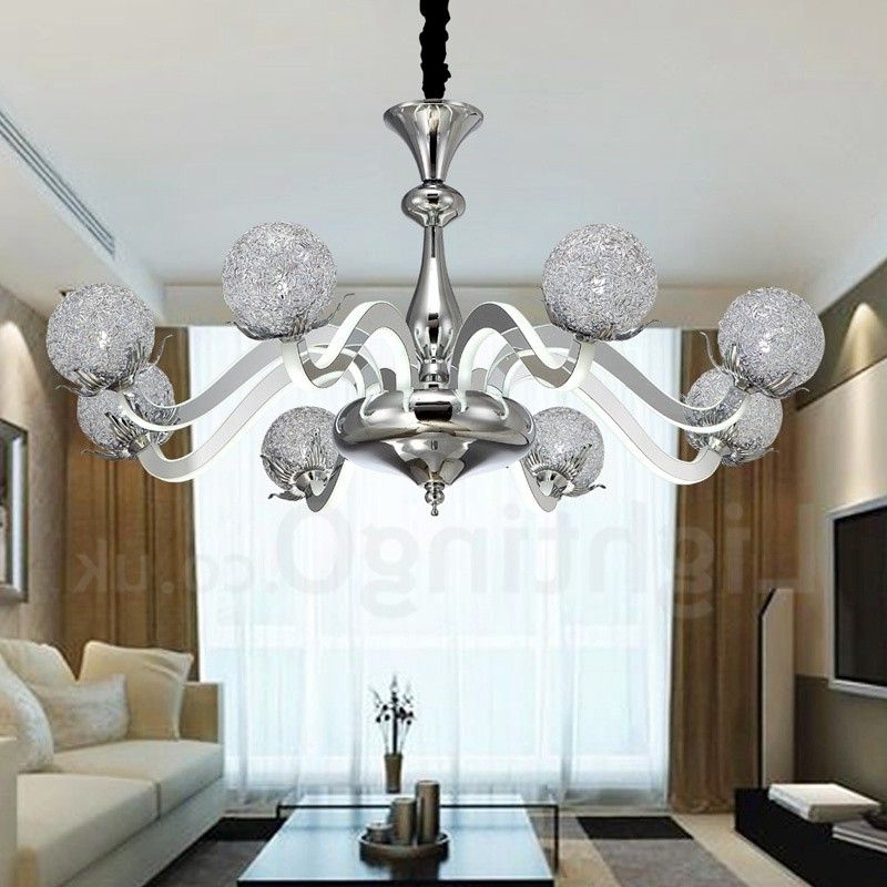2019 Steel Eight Light Chandeliers Within Dimmable Modern / Contemporary 8 Light Steel Chandelier (View 18 of 20)