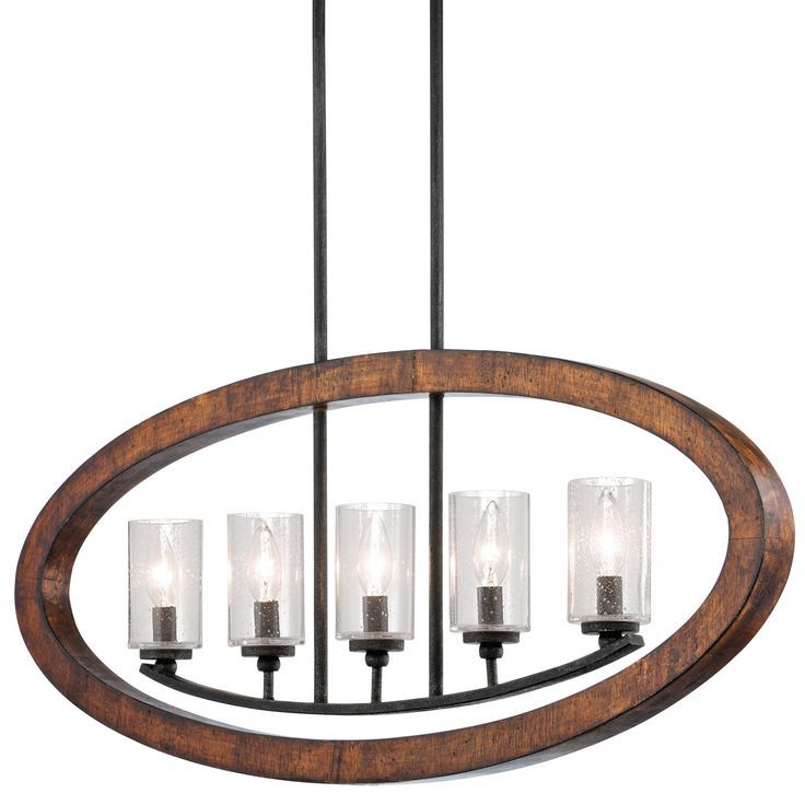 $680 The Grand Bank Linear Chandelier Features Auburn Inside Recent Midnight Black Five Light Linear Chandeliers (View 16 of 20)