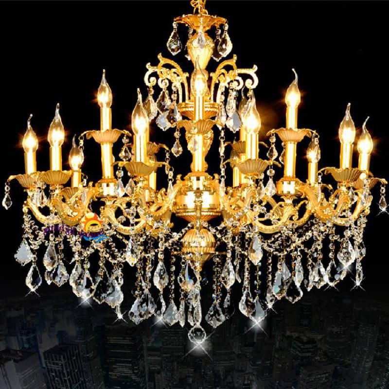Antique Gild One Light Chandeliers Regarding Recent Antique Led Candle Lamps Gold Crystal Chandeliers Hanging (View 17 of 20)