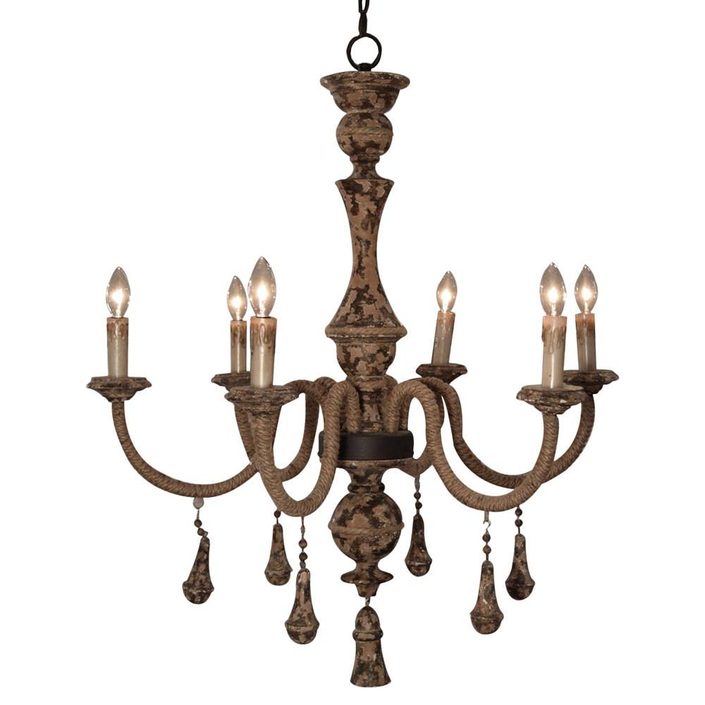 Antique Gold 18 Inch Four Light Chandeliers Within Famous Maisie French Country Antique Gold 6 Light Chandelier (View 12 of 20)