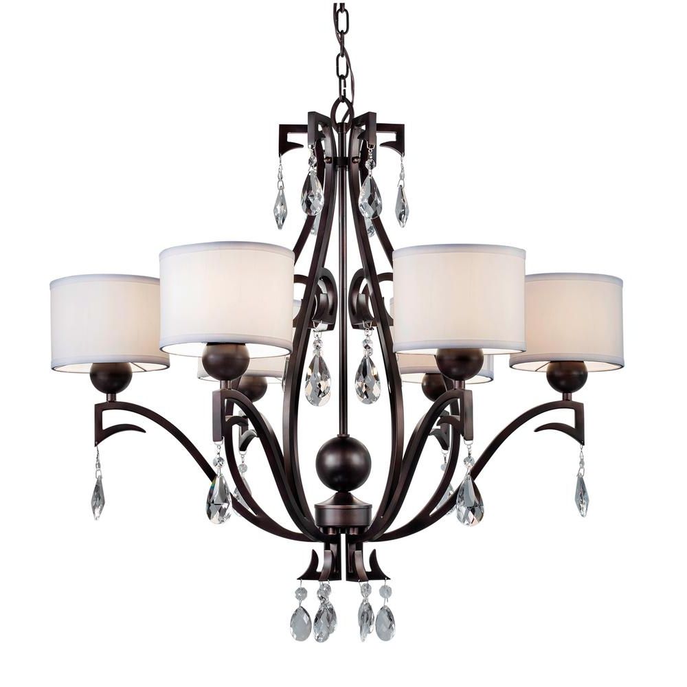 Best And Newest Forte Lighting 6 Light Antique Bronze Chandelier With With Old Bronze Five Light Chandeliers (View 18 of 20)