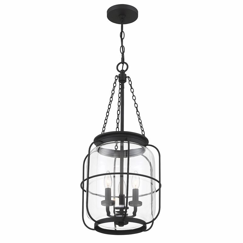 Best And Newest Mallory 3 Light Matte Black Pendant Within Matte Black Three Light Chandeliers (View 13 of 20)