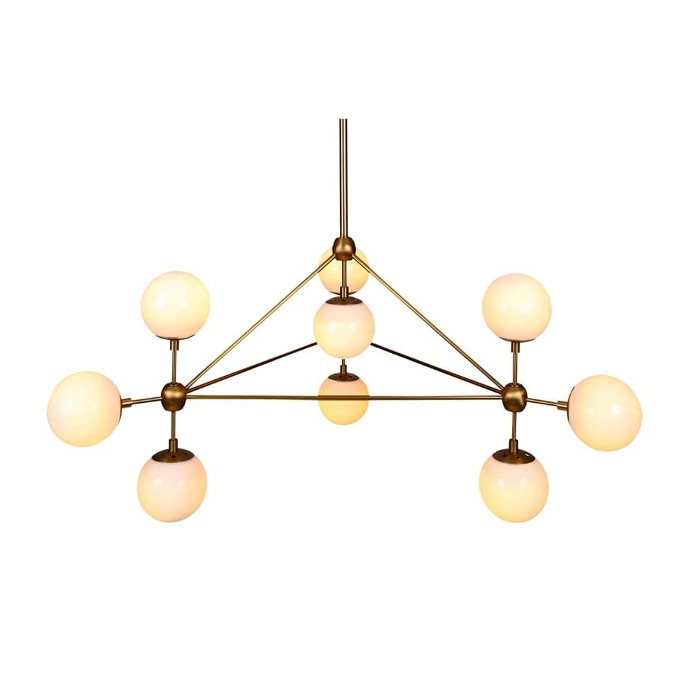 Black And Brass 10 Light Chandeliers Throughout Most Recently Released Shop Bethel International Du03 10 Light Glass Globe (View 11 of 20)
