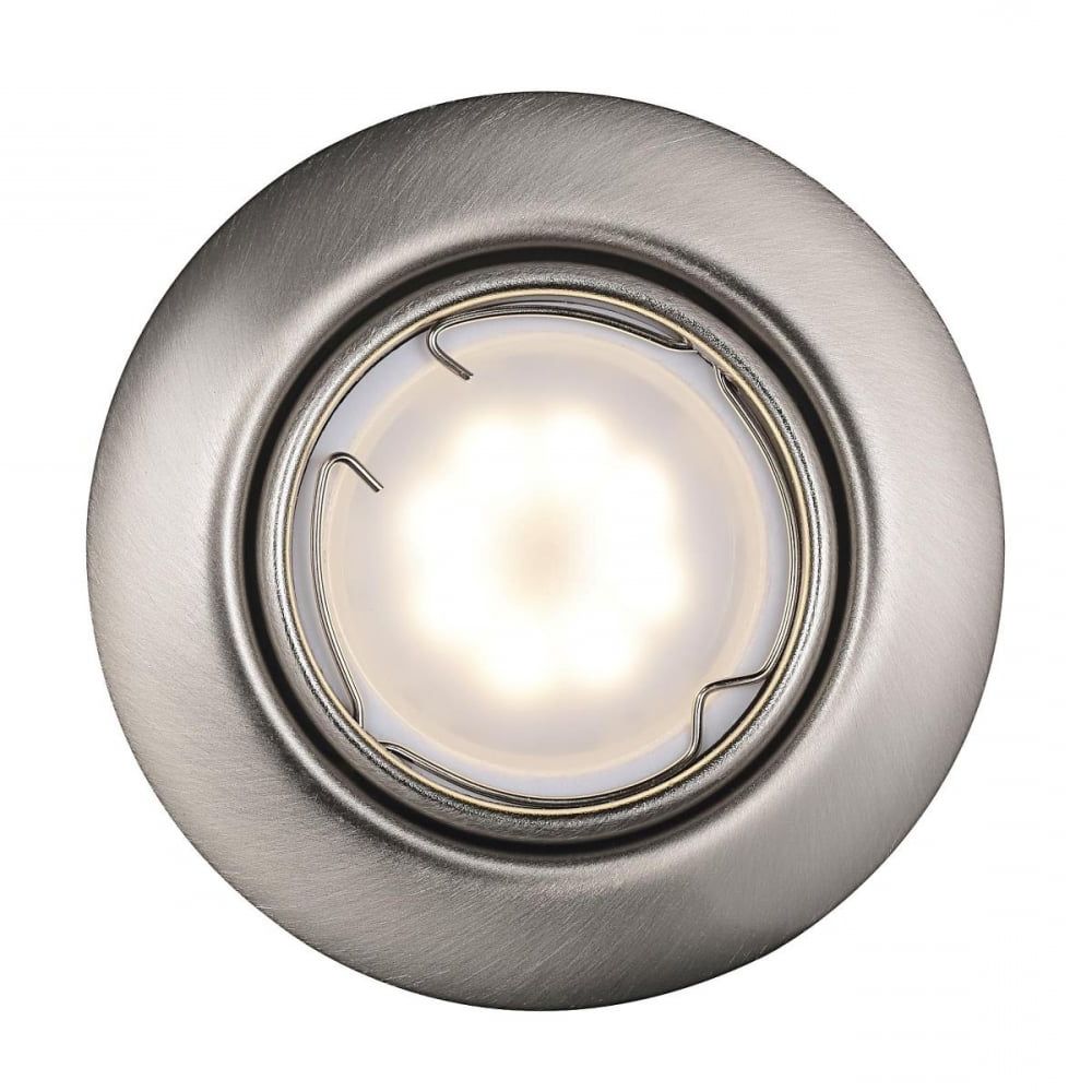 Brushed Steel Recessed Ceiling Spot Light – Lighting And Throughout Trendy Steel 13 Inch Four Light Chandeliers (View 15 of 20)