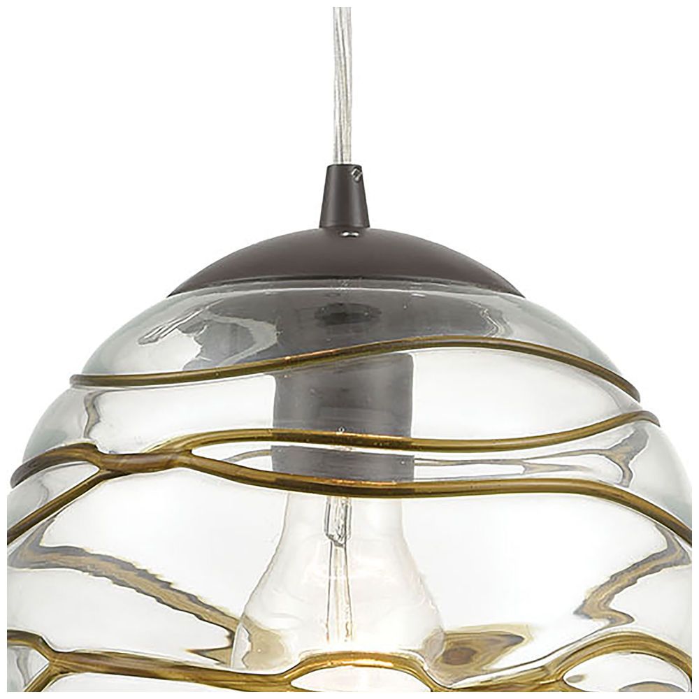 Bubbles Clear And Natural Brass One Light Chandeliers For Preferred 31753/1 Elk Lighting Vines 1 Light Mini Pendant In Oil (View 6 of 20)