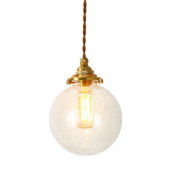 Bubbles Clear And Natural Brass One Light Chandeliers Intended For Most Popular Gold 1 Light Ceiling Lamp Colonial Clear Crackle/bubble (View 5 of 20)