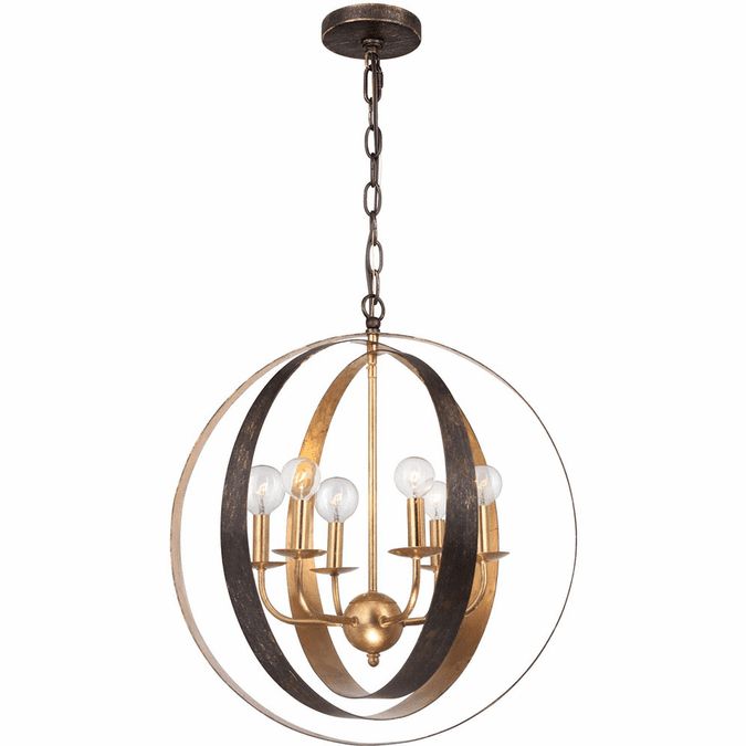 Crystorama 585 Eb Ga Luna English Bronze / Antique Gold Inside 2020 Antique Gold 18 Inch Four Light Chandeliers (View 5 of 20)