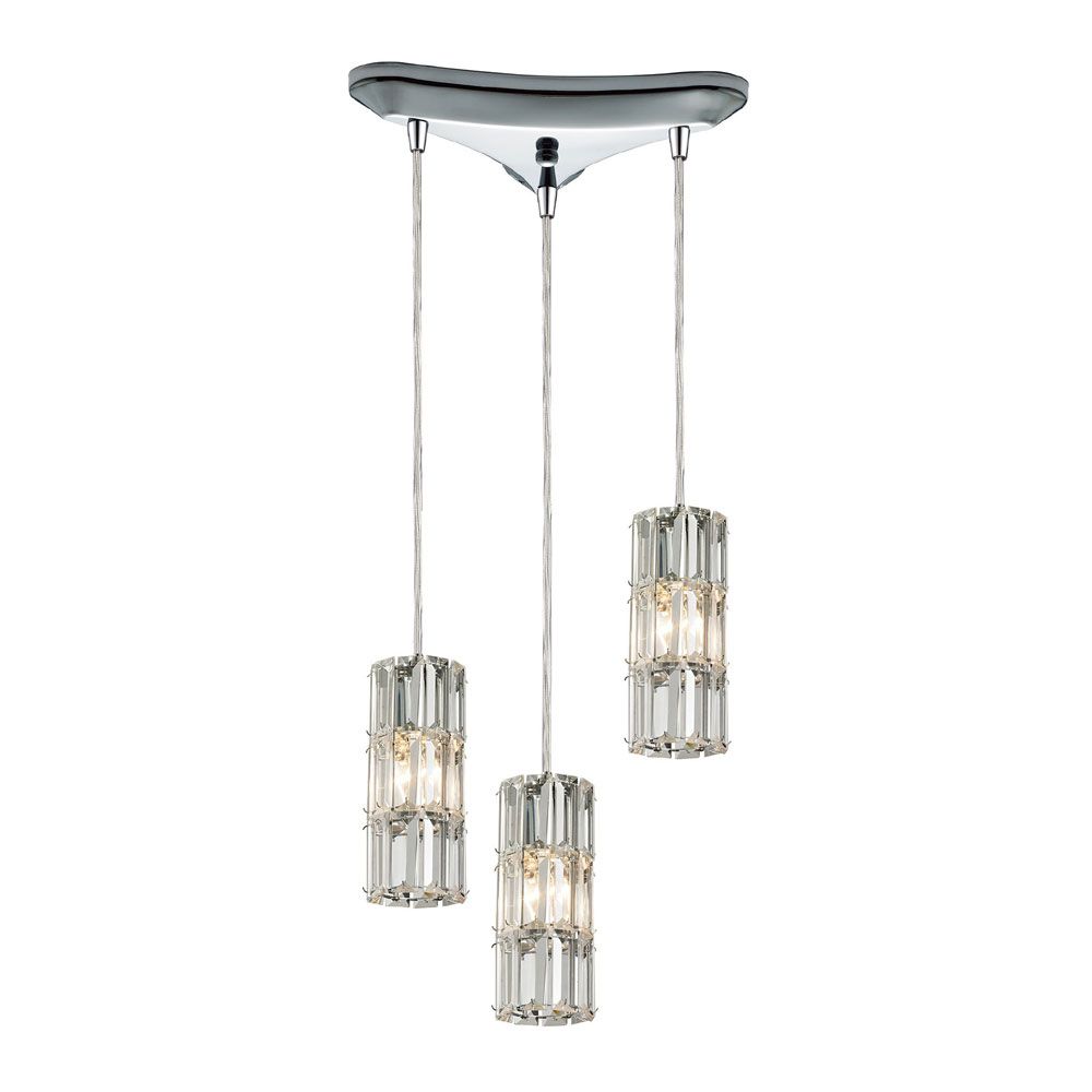 Elk 31486 3 Cynthia Polished Chrome Multi Lighting Pendant In Current Multicolor 15 Inch Six Light Chandeliers (View 9 of 20)