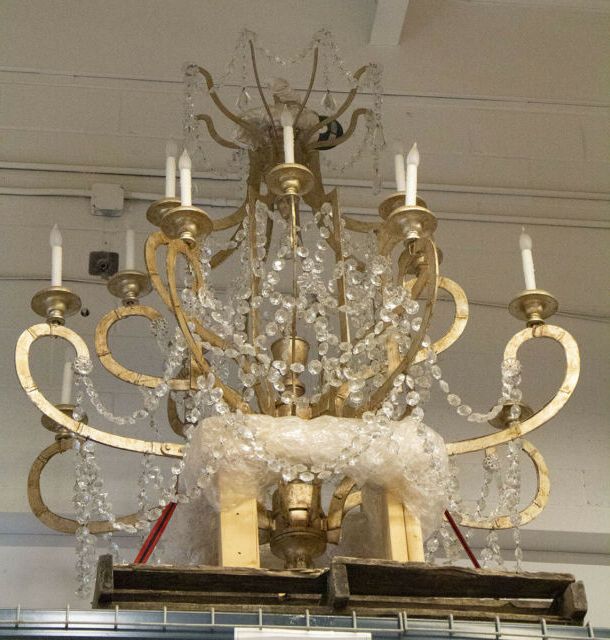 Famous Antique Gild Two Light Chandeliers Regarding Vintage Chandelier Huge Statement Piece Lighting Gold And (View 17 of 20)