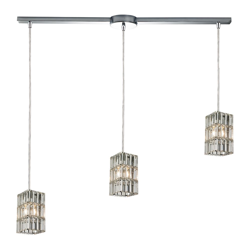 Favorite Cynthia 3 Light Pendant In Polished Chrome And Clear K9 Throughout Polished Chrome Three Light Chandeliers With Clear Crystal (View 8 of 20)