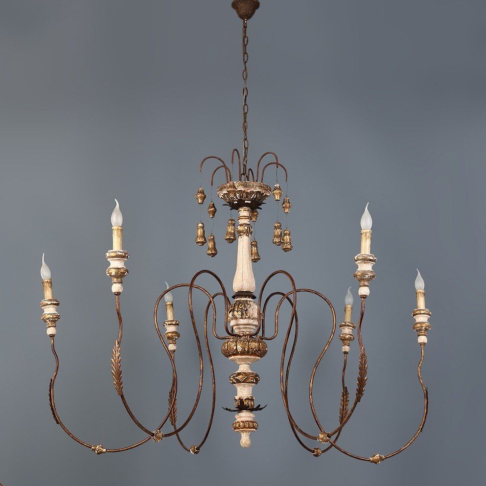 Favorite Luxury Spectacular French Country 6 Light Candle Style Inside Antique Gold Three Light Chandeliers (View 15 of 20)