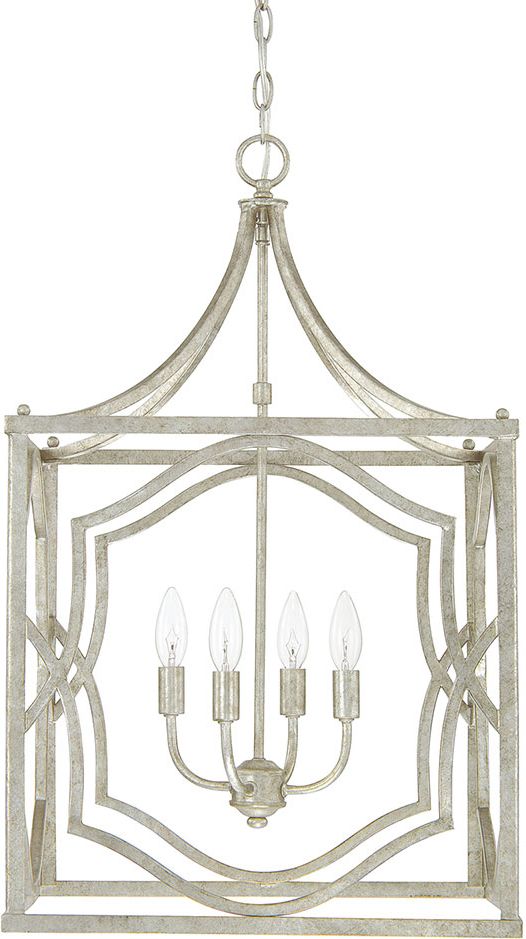 Four Light Antique Silver Chandeliers For Favorite Capital Lighting 9482as Blakely Antique Silver Foyer Light (View 9 of 20)