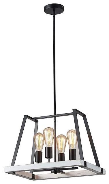 Isle Matte Black Four Light Chandeliers With Famous Farmhouse Chandelier, Matte Black Painted Frame With  (View 7 of 20)