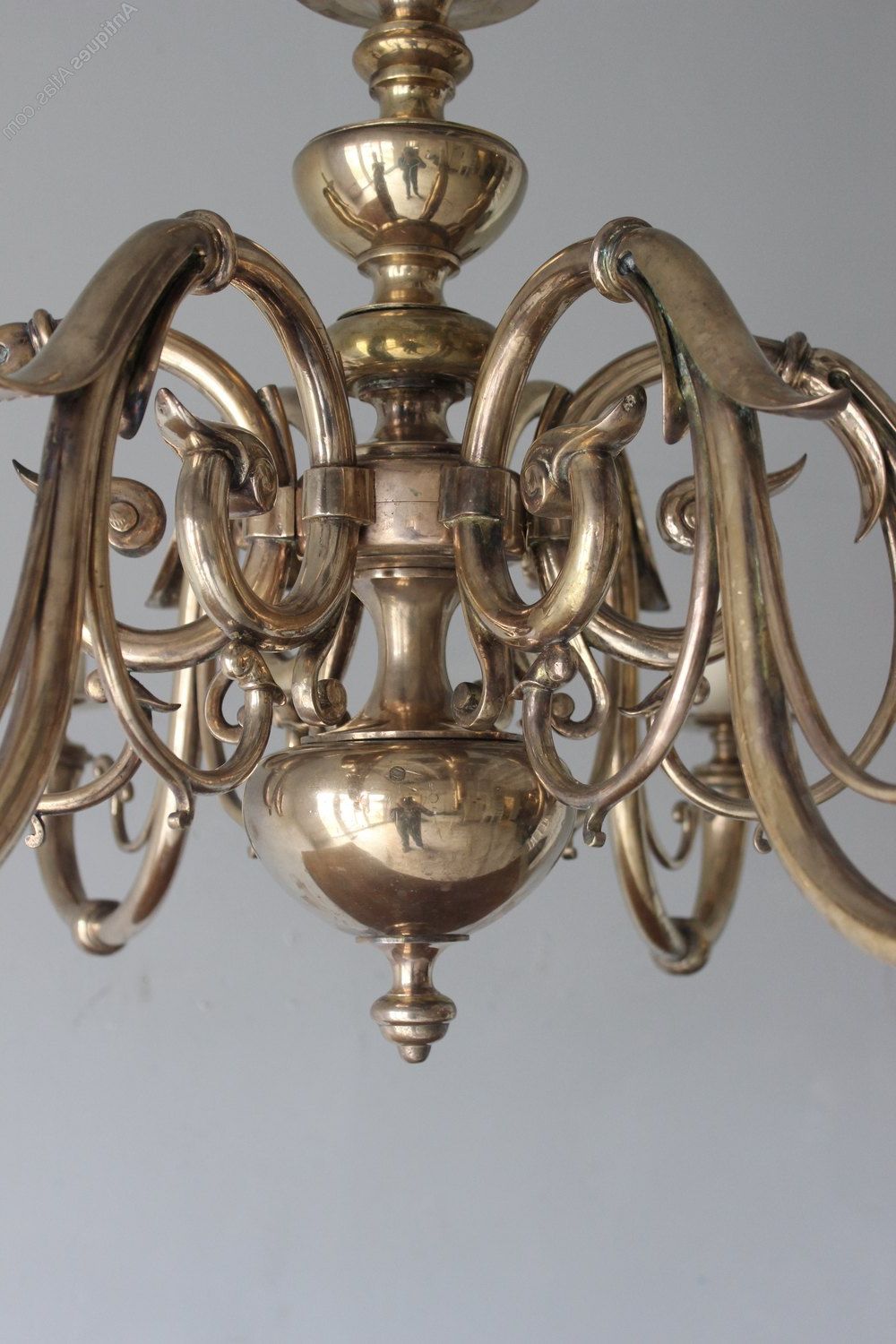 Most Recently Released Antiques Atlas – English Antique Brass Chandelier With Regard To Antique Brass Seven Light Chandeliers (View 16 of 20)