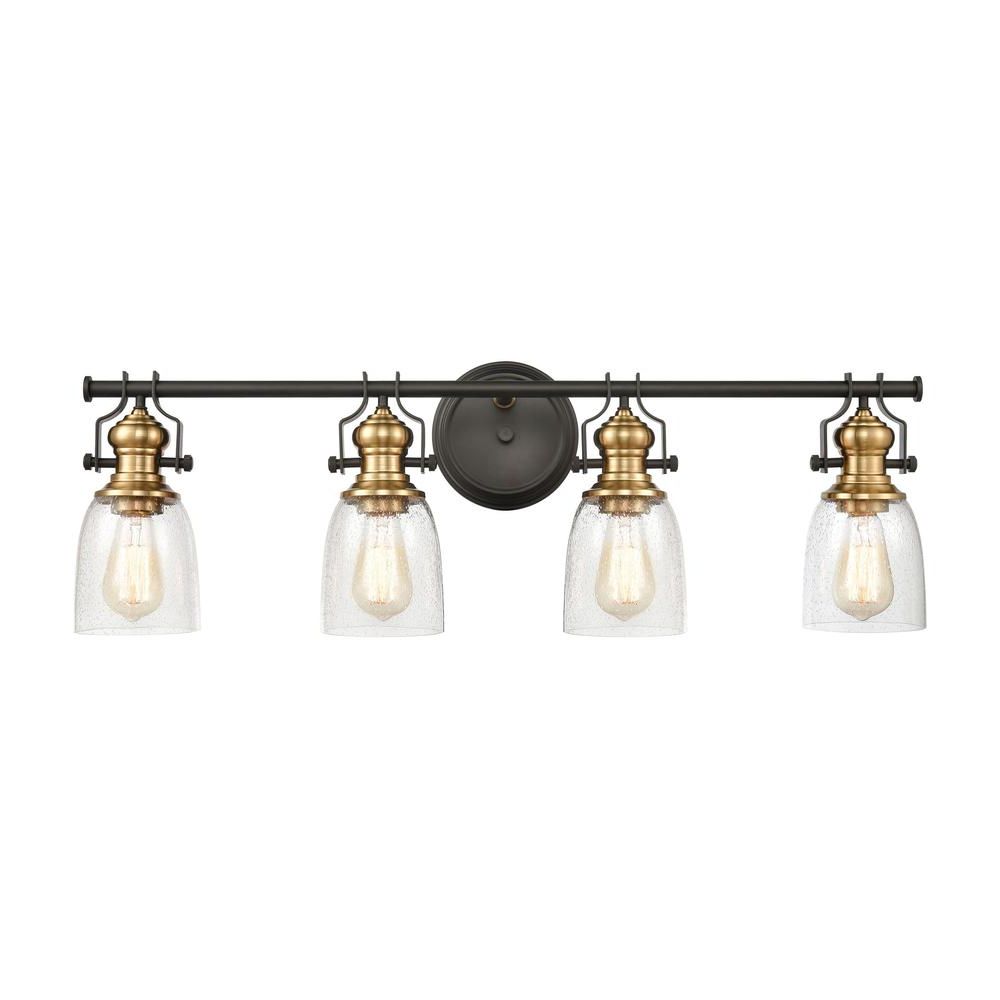Most Recently Released Chadwick 4 Light Vanity Light In Oil Rubbed Bronze And Within Oil Rubbed Bronze And Antique Brass Four Light Chandeliers (View 10 of 20)