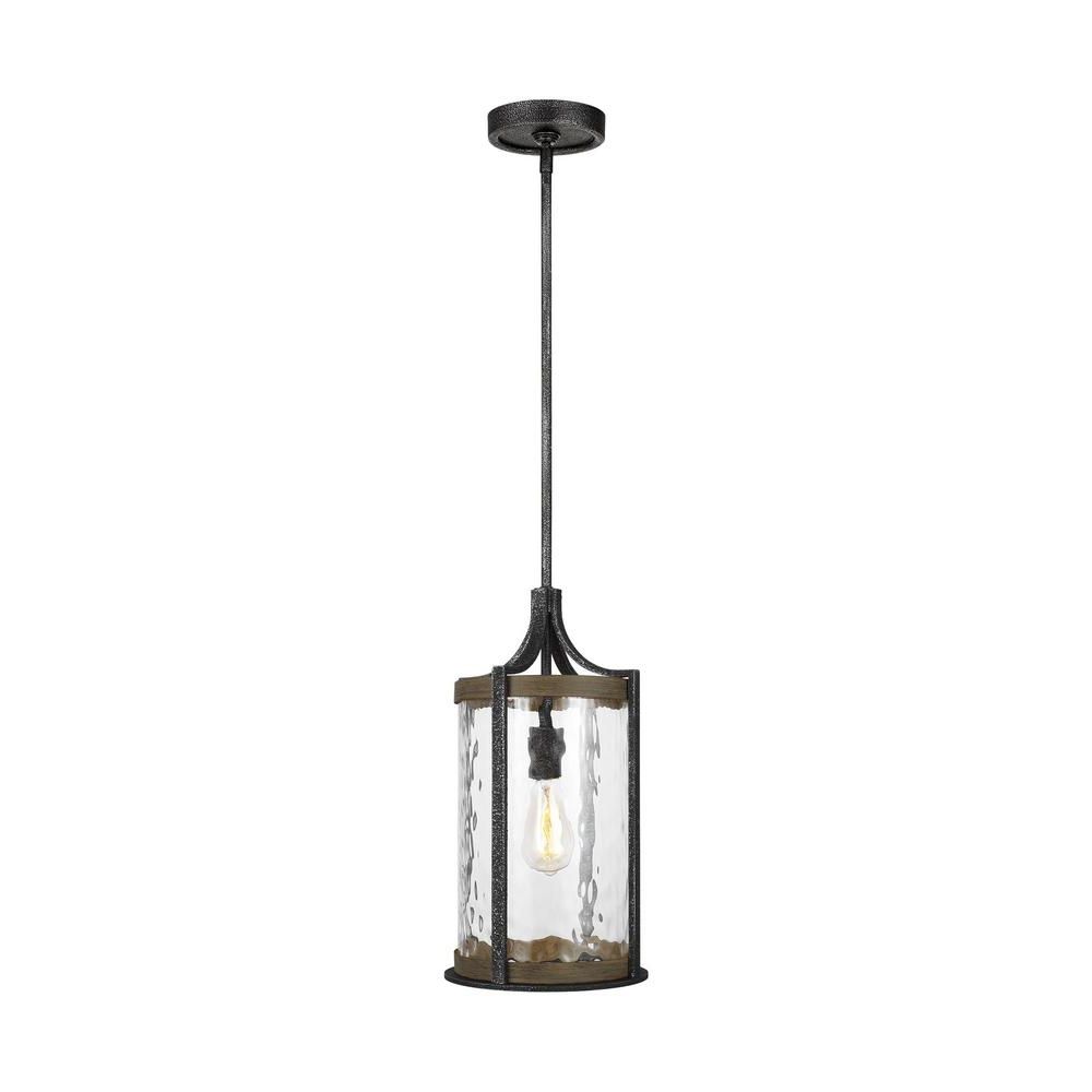 Most Up To Date Feiss Angelo 1 Light Distressed Weathered Oak And Slate With Weathered Oak And Bronze 38 Inch Eight Light Adjustable Chandeliers (View 7 of 20)