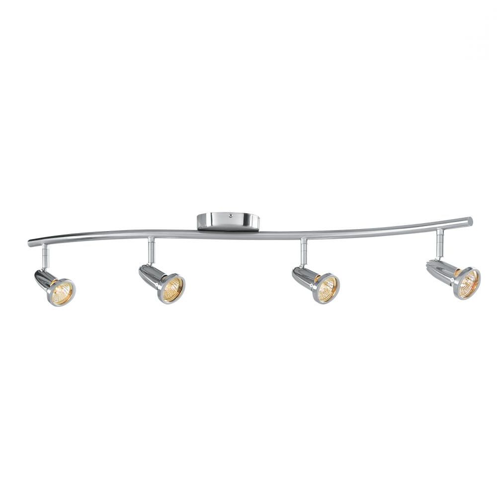 Most Up To Date Steel 13 Inch Four Light Chandeliers In Access Brushed Steel Cobra 4 Light Ceiling Or Wall (View 14 of 20)