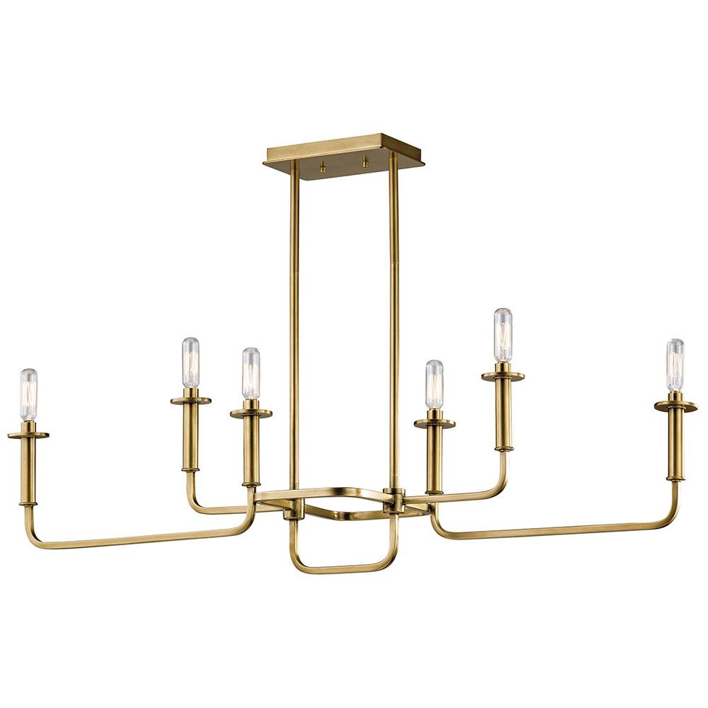 Natural Brass 19 Inch Eight Light Chandeliers In 2020 Kichler 43362nbr Alden Contemporary Natural Brass (View 7 of 20)