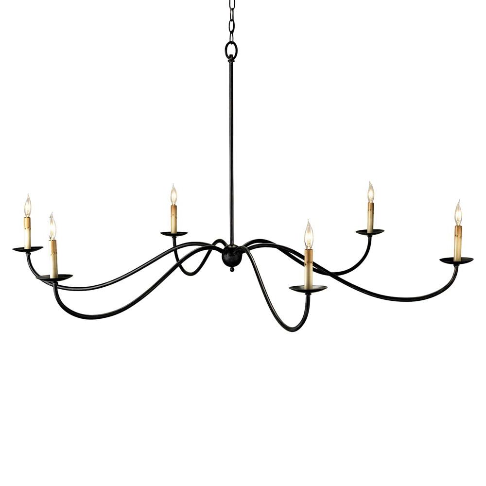 Newest Black Iron Eight Light Minimalist Chandeliers For 63 Inch Round Delicate Black Metal 6 Light Grand Chandelier (View 13 of 20)
