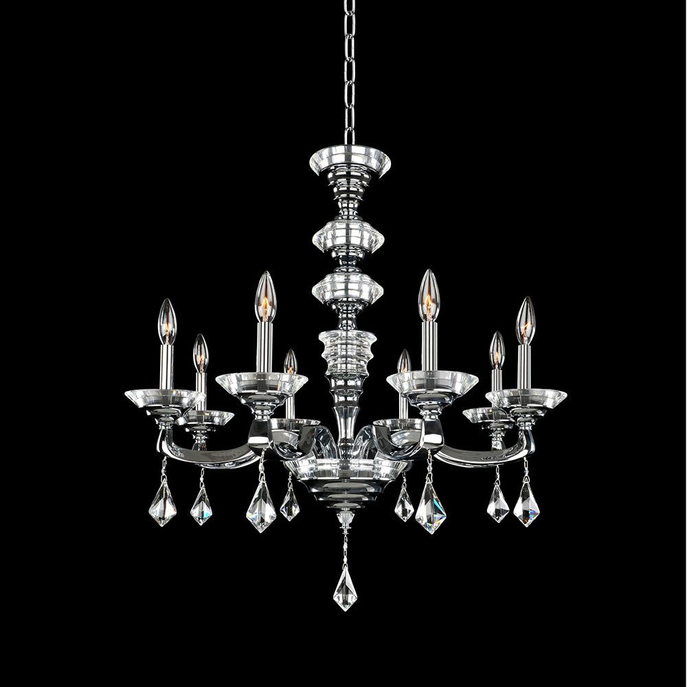 Polished Chrome Three Light Chandeliers With Clear Crystal With Regard To Favorite Allegri 027751 010 Fr001 Cosimo Polished Chrome Firenze (View 19 of 20)