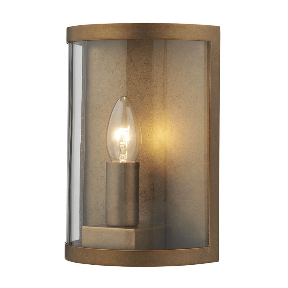 Popular Dar Lighting Dusk 1 Ip44 Outdoor Wall Light In Natural Regarding Bubbles Clear And Natural Brass One Light Chandeliers (View 9 of 20)