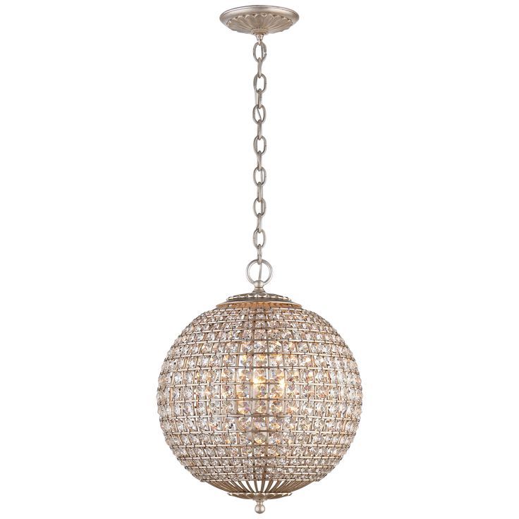 Popular Renwick Small Sphere Chandelier In Burnished Silver Leaf Intended For Burnished Silver 25 Inch Four Light Chandeliers (View 17 of 20)