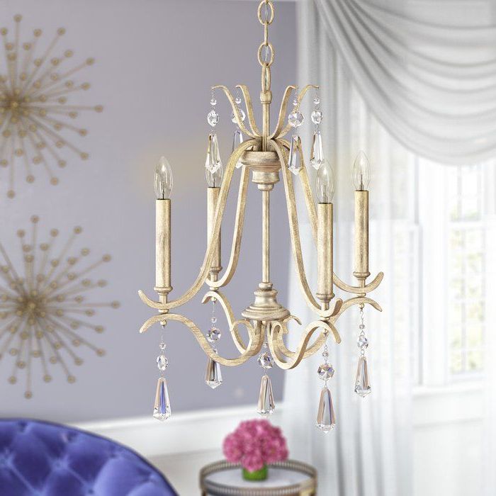 Preferred Seraphine 4 Light Candle Style Empire Chandelier Within Antique Gold 13 Inch Four Light Chandeliers (View 7 of 20)