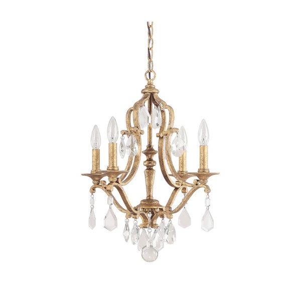Shop Capital Lighting Blakely Collection 4 Light Antique For Most Up To Date Antique Gold Three Light Chandeliers (View 11 of 20)