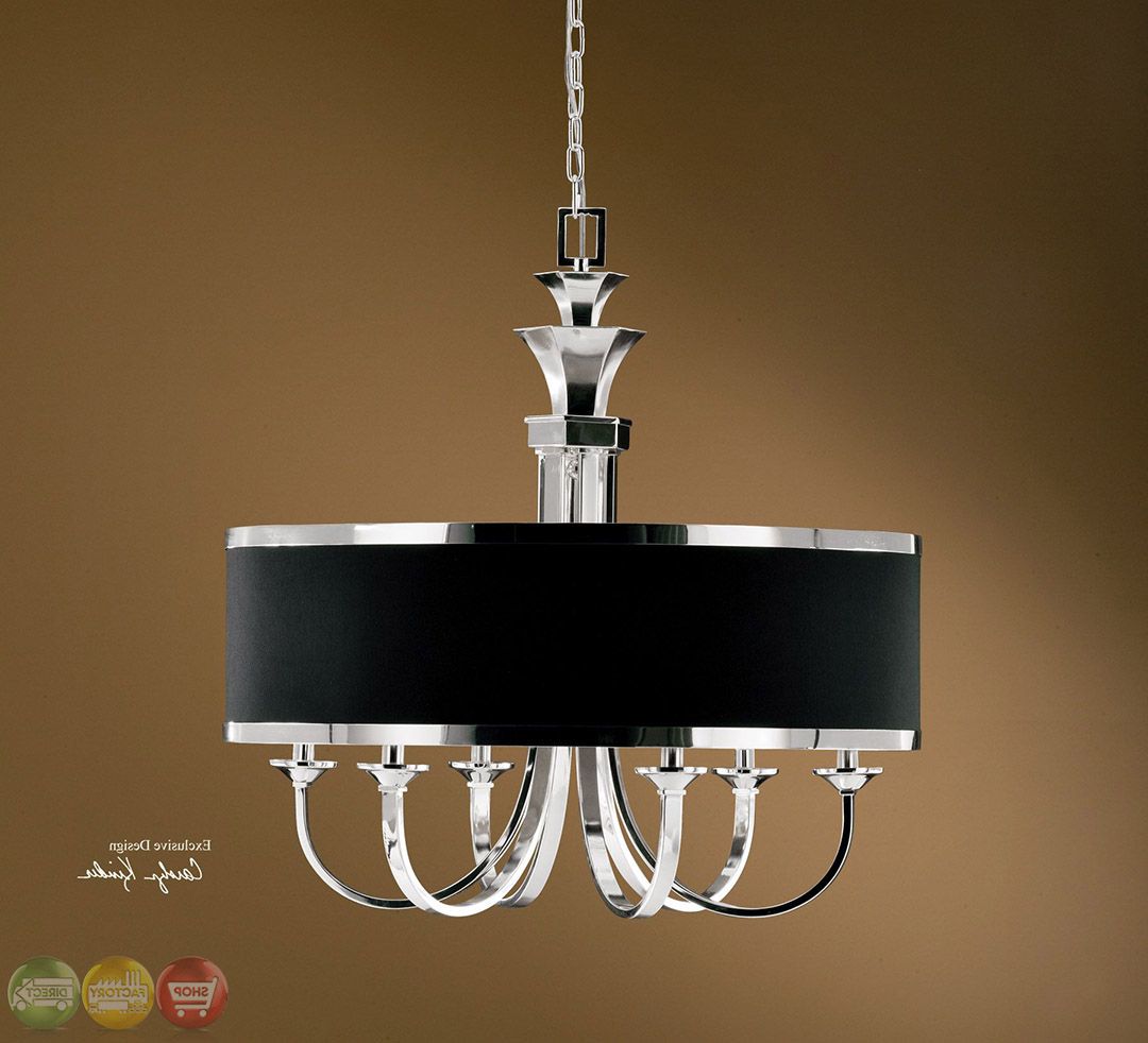 Six Light Chandeliers Throughout Current Tuxedo Modern 6 Light Chandelier  (View 14 of 20)