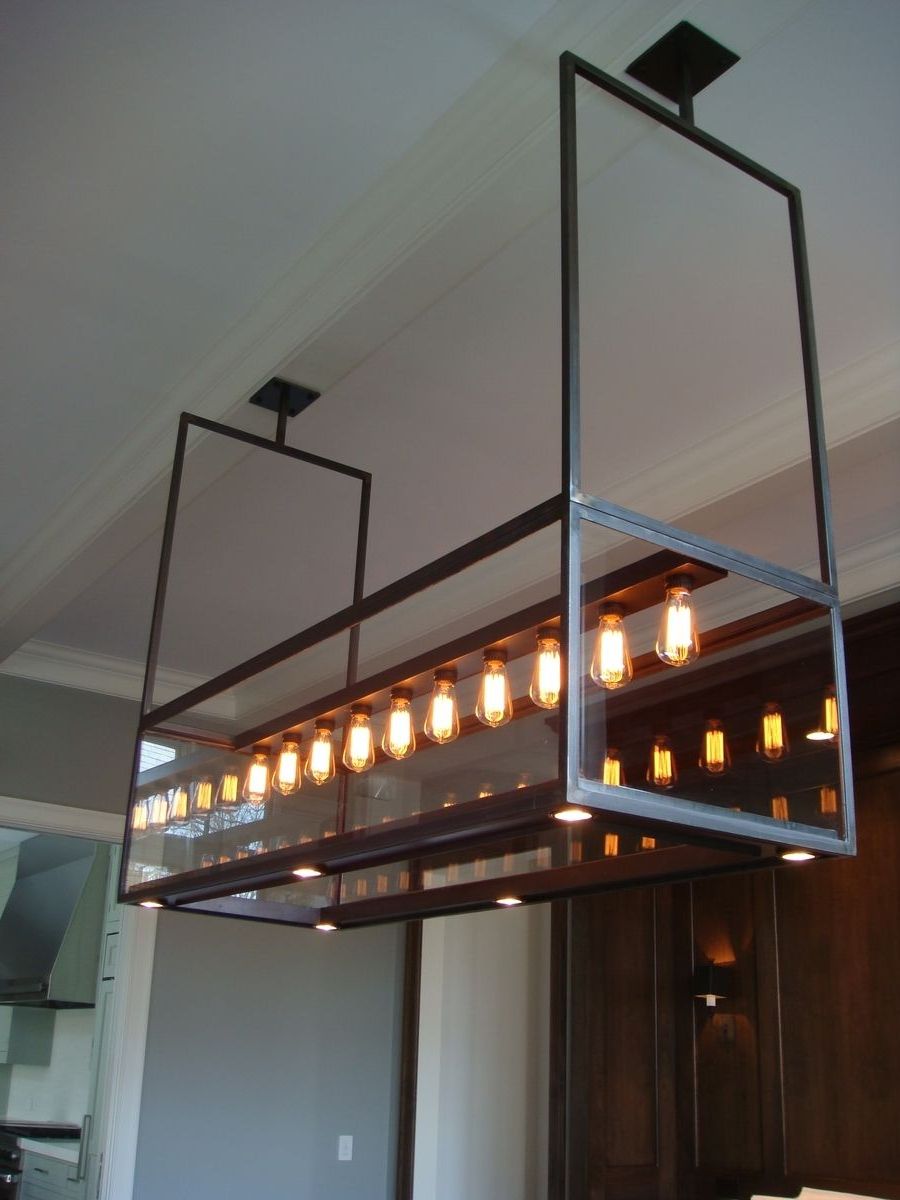 Steel 13 Inch Four Light Chandeliers Inside Recent Hand Crafted Lighting – Modern Custom Steel & Glass (View 16 of 20)