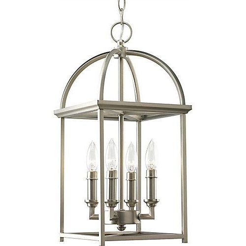 Trendy Burnished Silver 25 Inch Four Light Chandeliers Throughout Progress Lighting Piedmont Collection 4 Light Burnished (View 19 of 20)