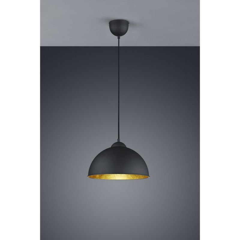 Trio Black Led Adjustable Chandeliers Intended For Famous Leyton Lighting Trio Jimmy Black Es E27 Pendant Light (View 10 of 20)