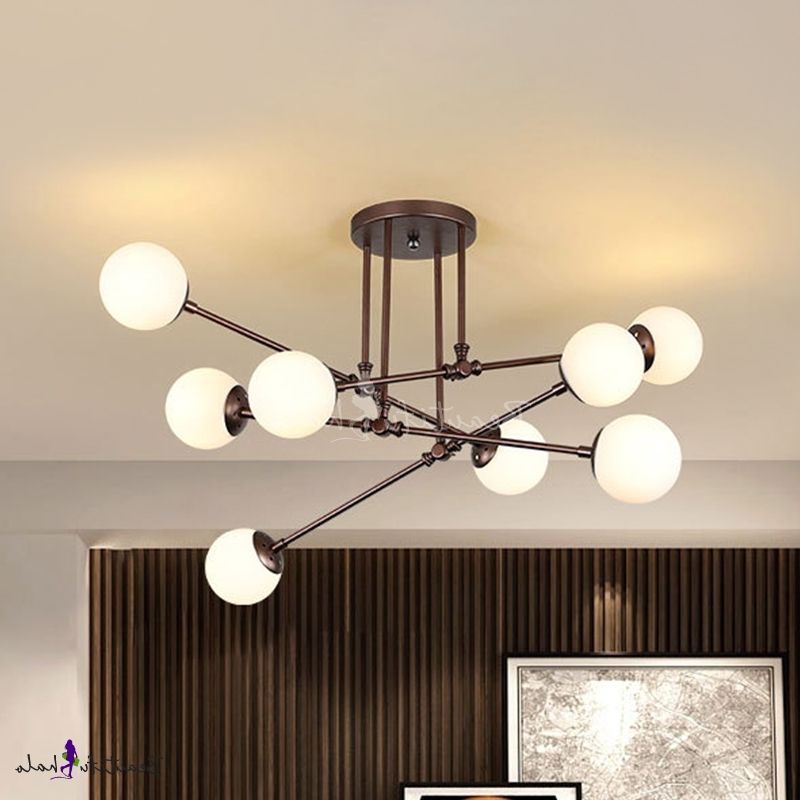 Well Known Black Starburst Chandelier Light Contemporary 8 Heads Within Steel Eight Light Chandeliers (View 15 of 20)