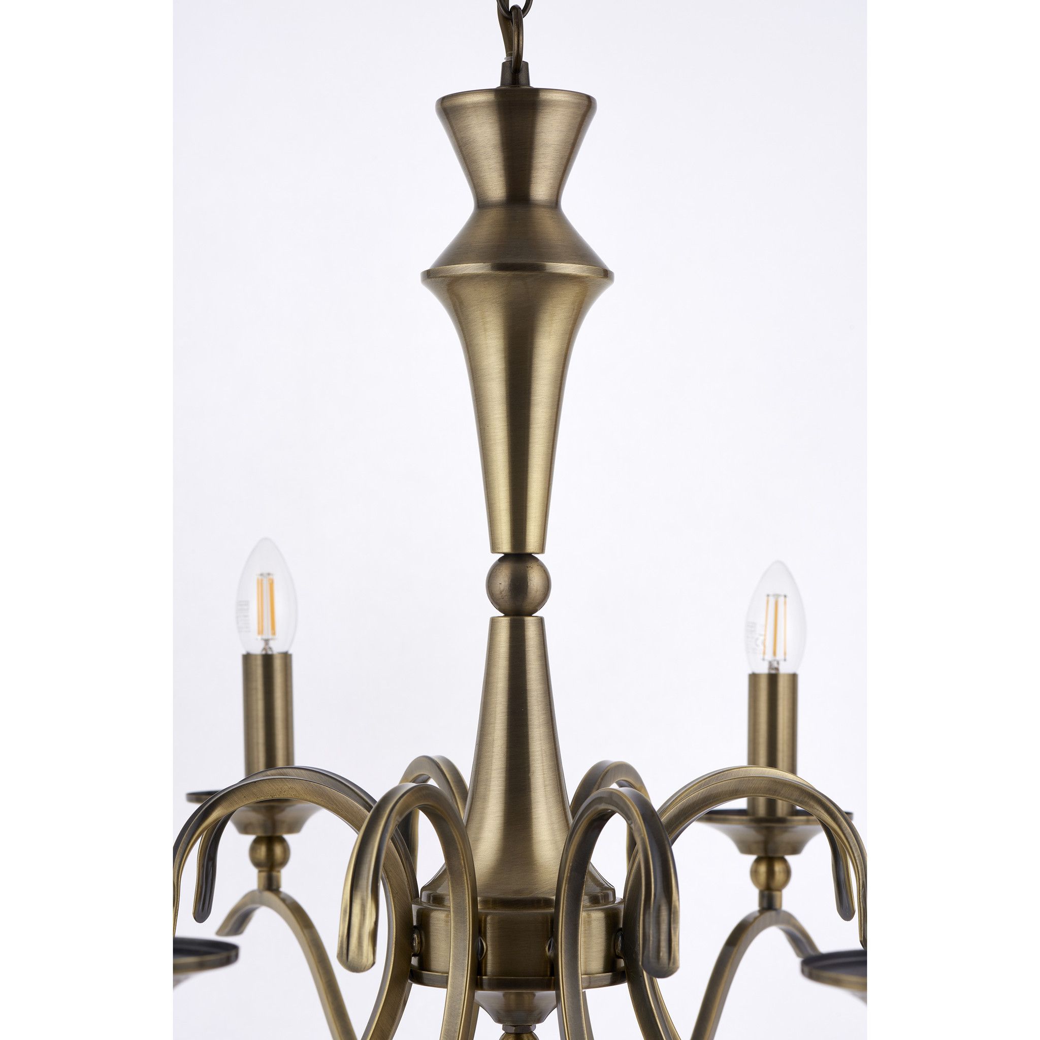 Well Known Coralline – 8 Light Antique Brass Chandelier – Lightbox Intended For Antique Brass Seven Light Chandeliers (View 20 of 20)