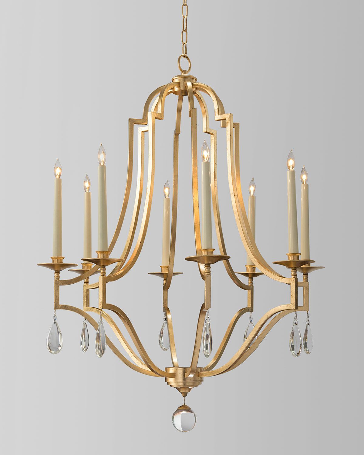 Well Known John Richard Collection Gold Leaf & Crystal 8 Light In Antique Gold 18 Inch Four Light Chandeliers (View 13 of 20)