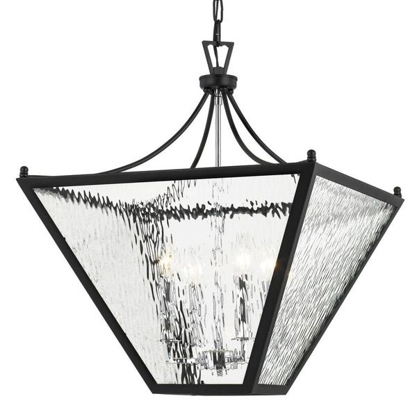 Well Known Matte Black Nine Light Chandeliers In Shop 4 Light Matte Black Outdoor Chandelier – On Sale (View 9 of 20)