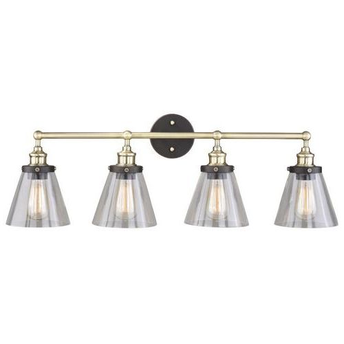 Well Liked Oil Rubbed Bronze And Antique Brass Four Light Chandeliers Intended For Patriot Lighting® Bevin Oil Rubbed Bronze And Antique (View 20 of 20)