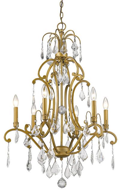 Widely Used Antique Gold Three Light Chandeliers Throughout Claire Chandelier, Antique Gold – Traditional (View 2 of 20)