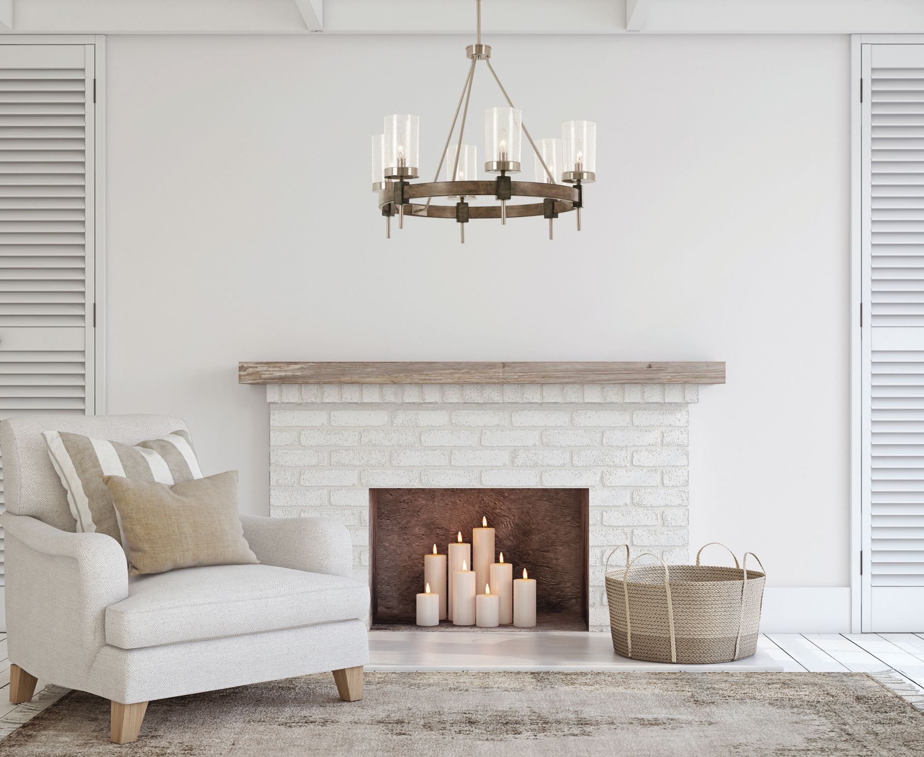 Widely Used Stone Grey With Brushed Nickel Six Light Chandeliers Regarding Minka Lavery Bridlewood 6 Light Chandelier In Stone Grey (View 12 of 20)