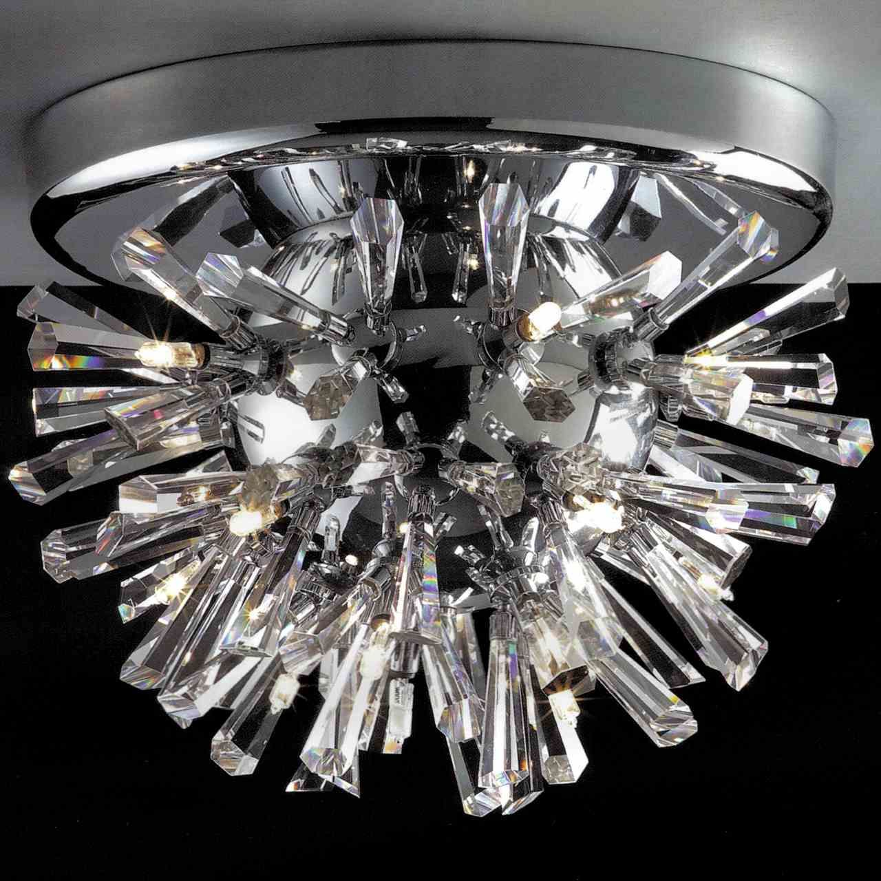 2019 Chrome And Crystal Led Chandeliers Within Brizzo Lighting Stores (View 15 of 20)